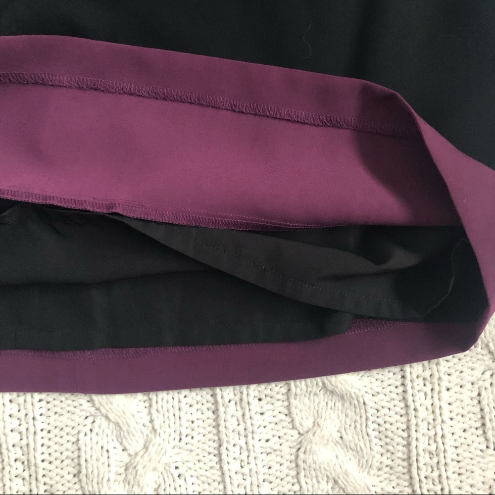 Banana Republic 12 black & purple color block skirt NWOT - Picture 6 of 8